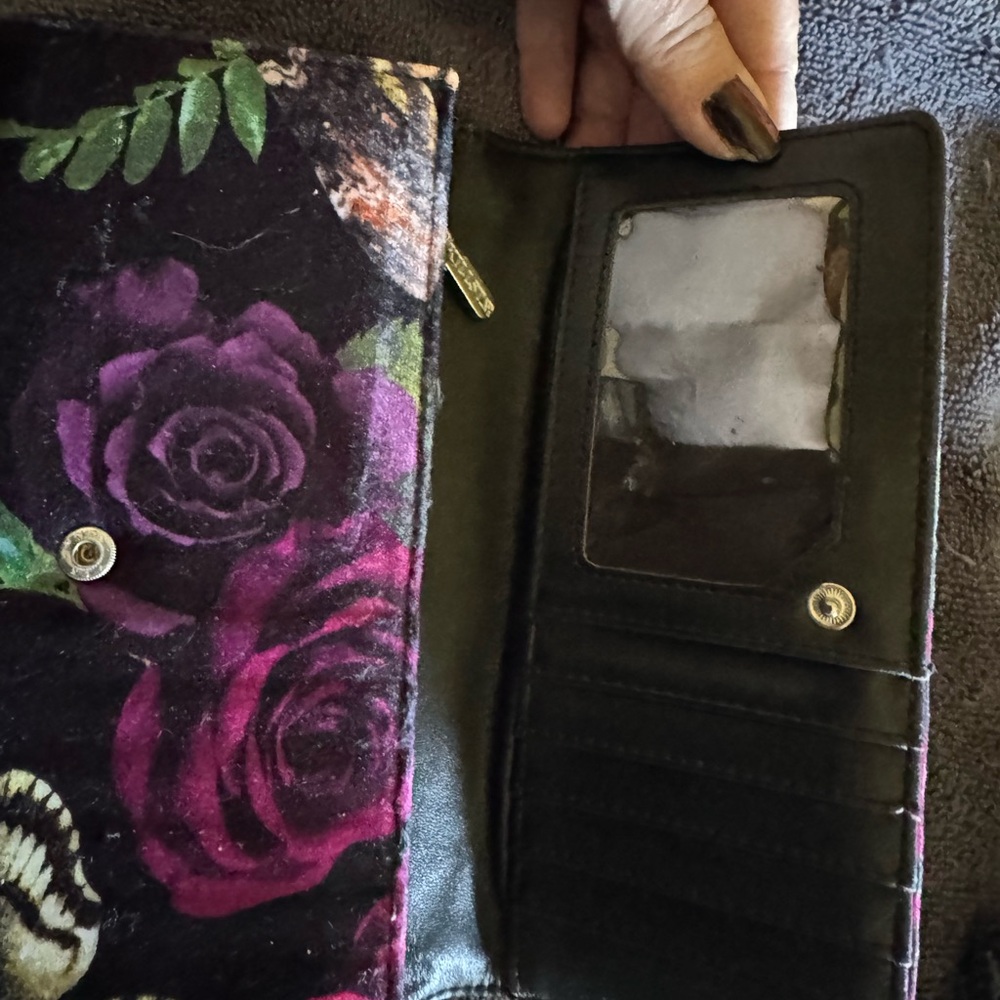 Killstar Black and Purple Floral Clutch - Picture 5 of 7